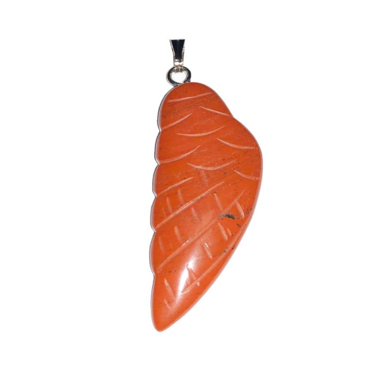 pendentif jaspe rouge aile d'ange