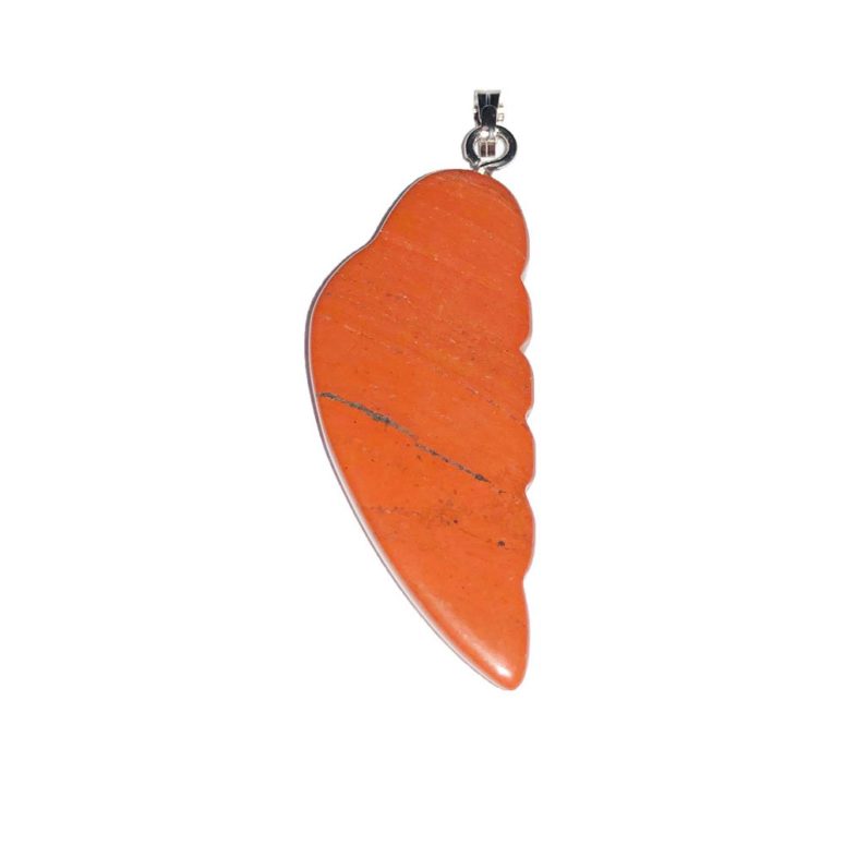 pendentif jaspe rouge aile d'ange