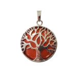 pendentif jaspe rouge arbre de vie