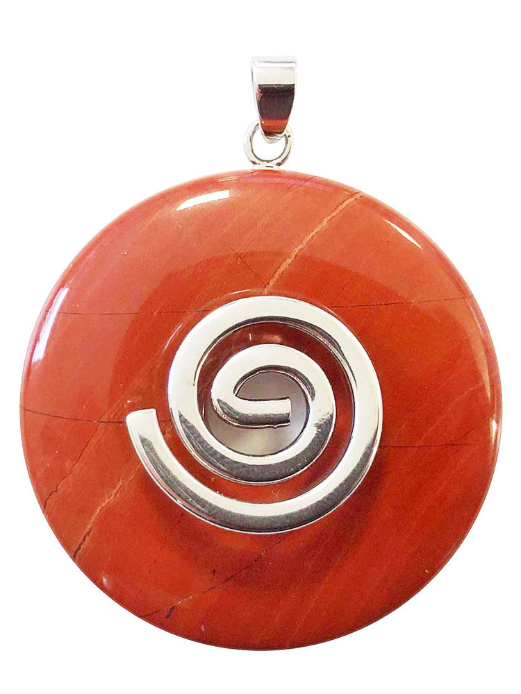 pendentif jaspe rouge pi chinois