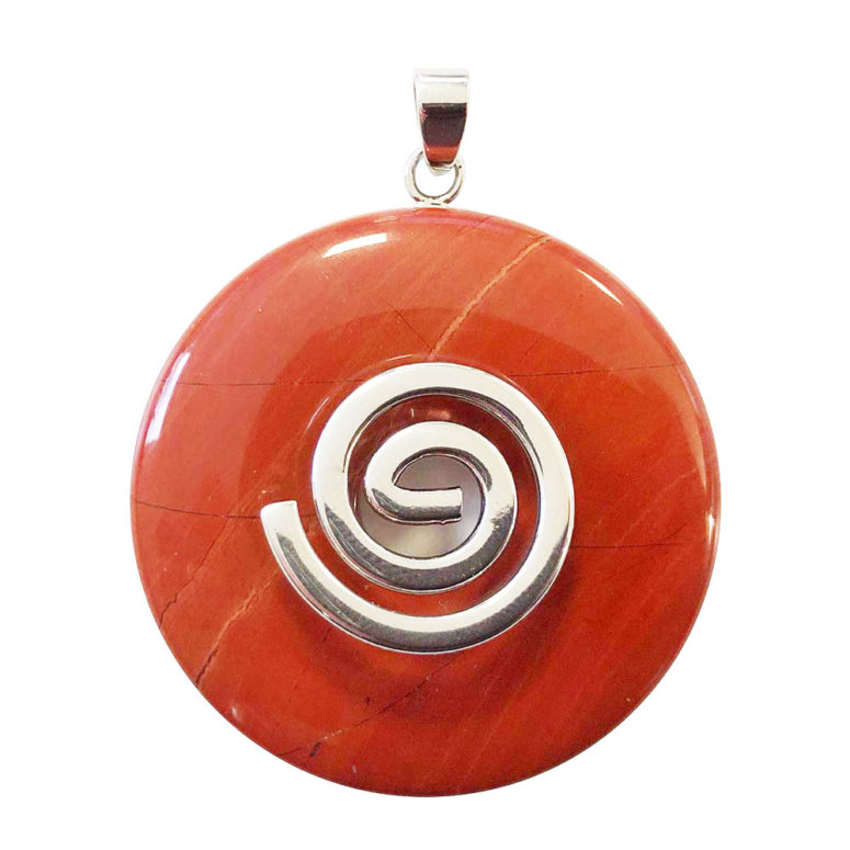 pendentif jaspe rouge pi chinois