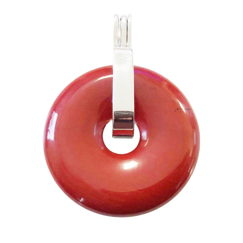 pendentif jaspe rouge pi chinois