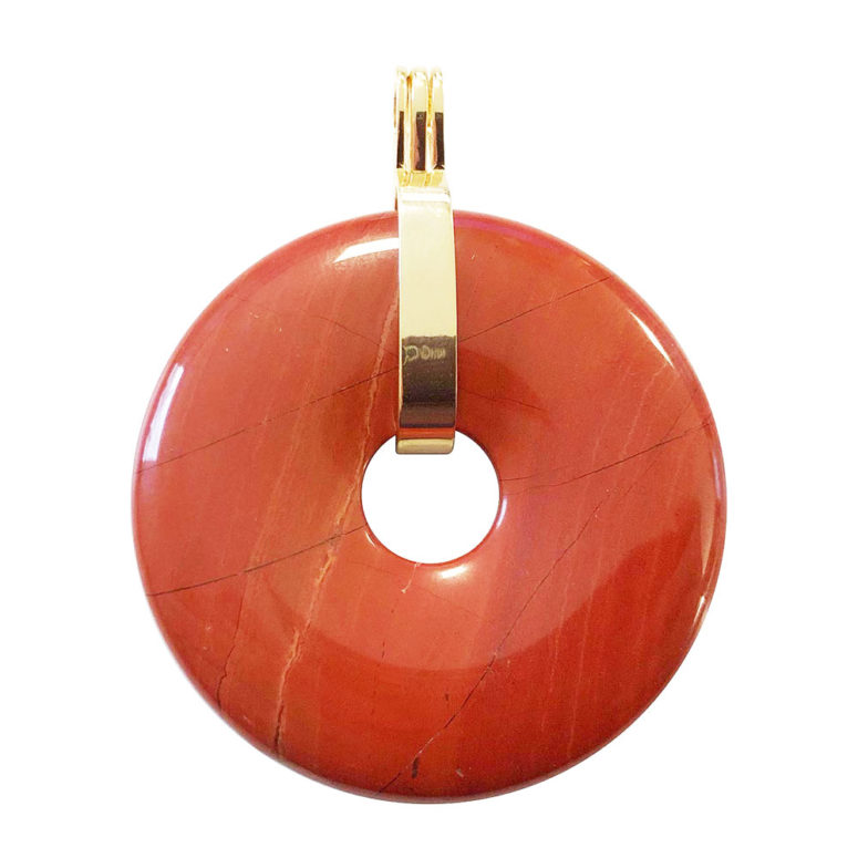 pendentif jaspe rouge pi chinois