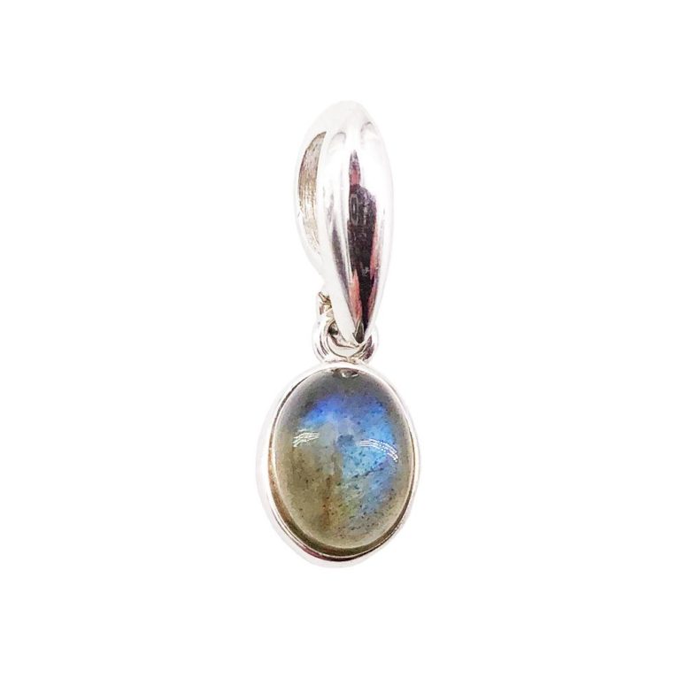 pendentif labradorite argent rhodie