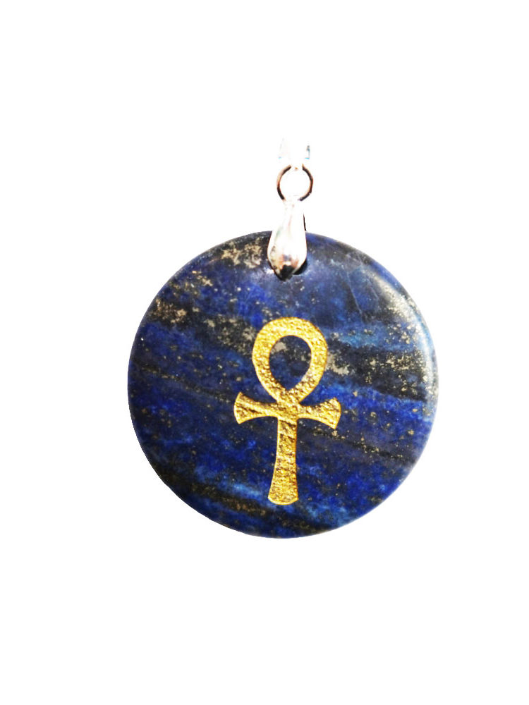 pendentif lapis lazuli croix égyptienne