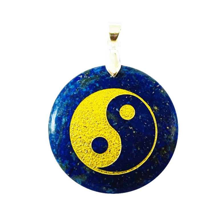 Pendentif Lapis-lazuli Taoïste Yin-Yang