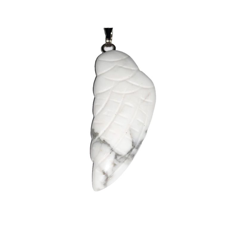 pendentif magnésite aile d'ange