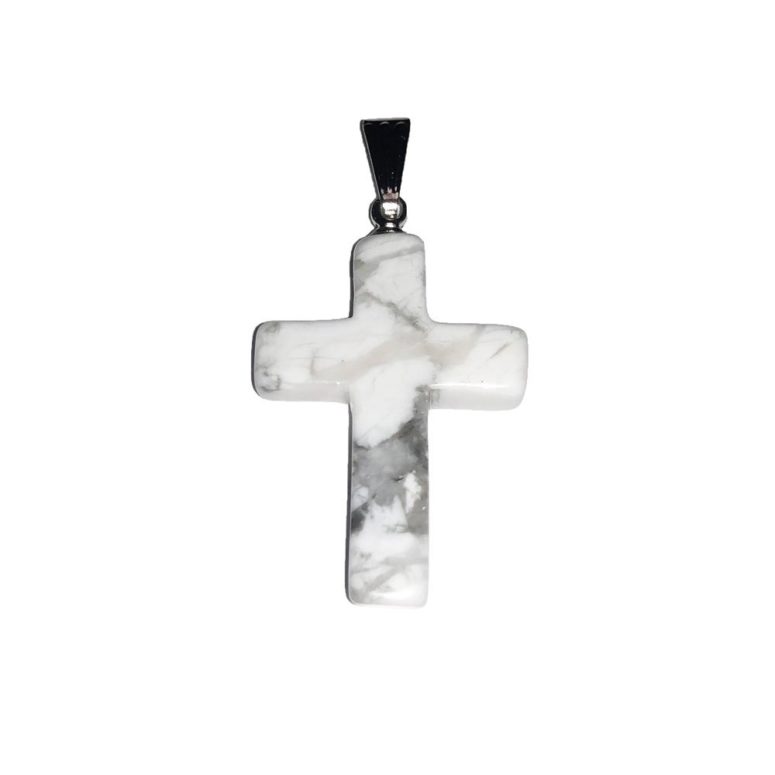 pendentif magnésite croix