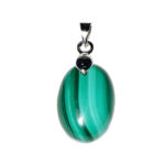 pendentif malachite pierre plate