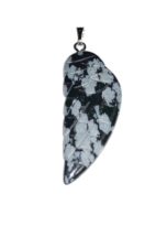 pendentif obsidienne neige aile d’ange