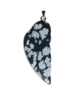 pendentif obsidienne neige aile d’ange