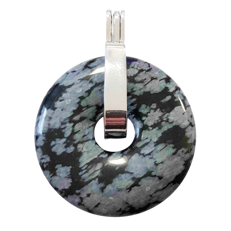 pendentif obsidienne neige pi chinois