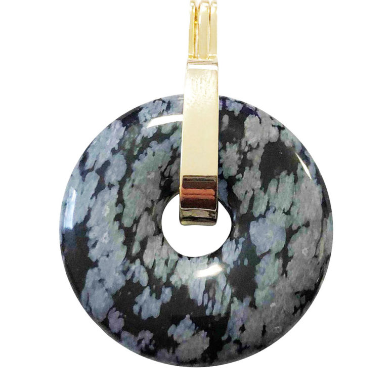 pendentif obsidienne neige pi chinois