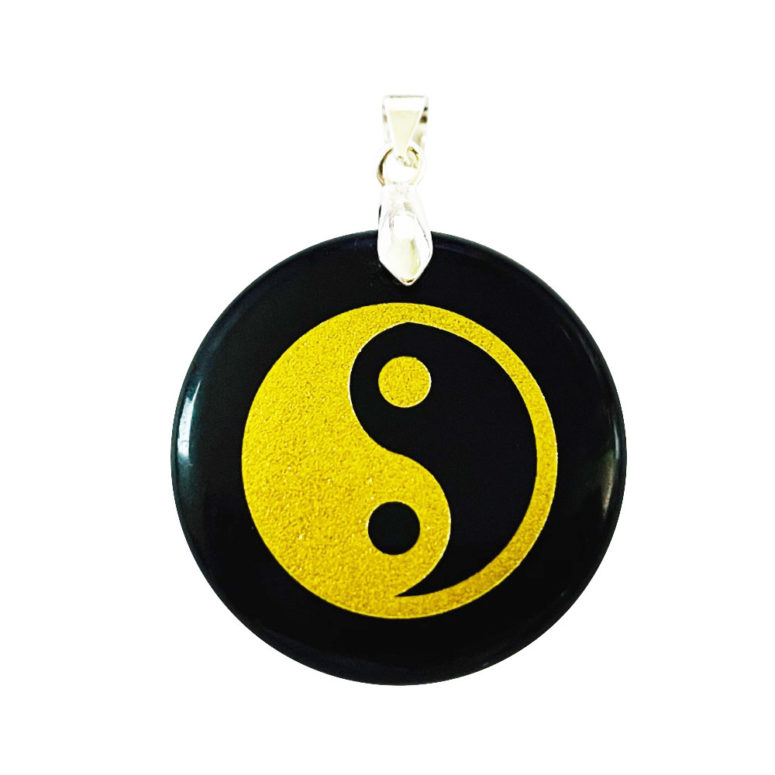 Pendentif Obsidienne noire Taoïste Yin-Yang