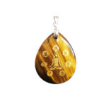 pendentif oeil de tigre yoga 7 chakras