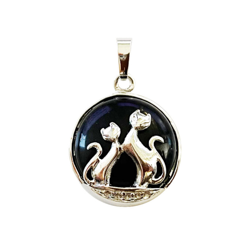 pendentif onyx chat