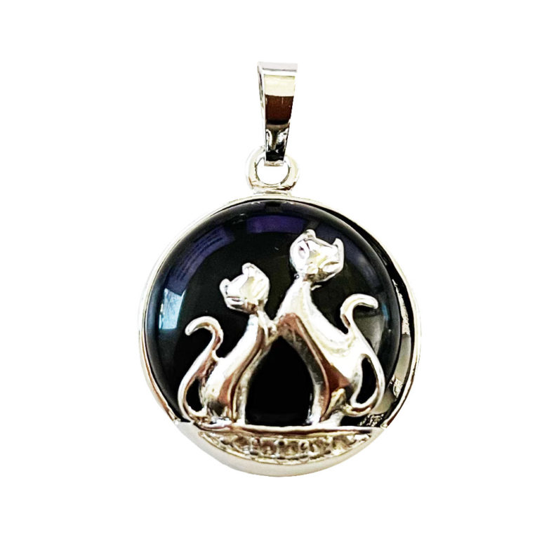 pendentif onyx chat