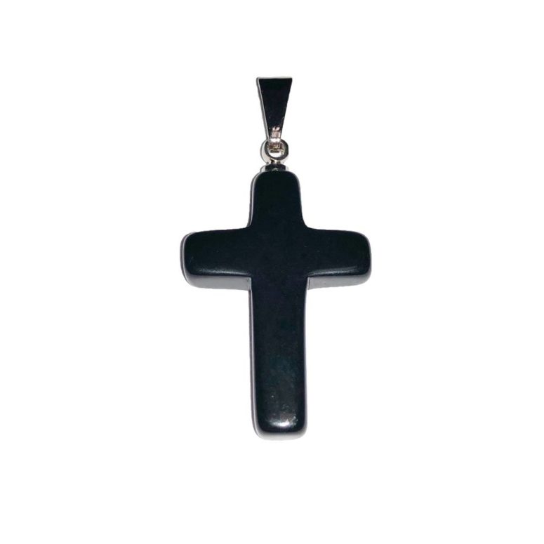 pendentif onyx croix