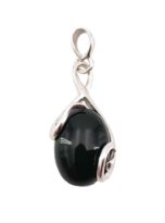 pendentif onyx argent rhodie