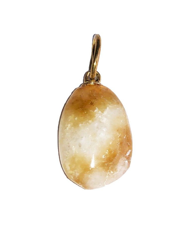 pendentif opale jaune pierre roulée