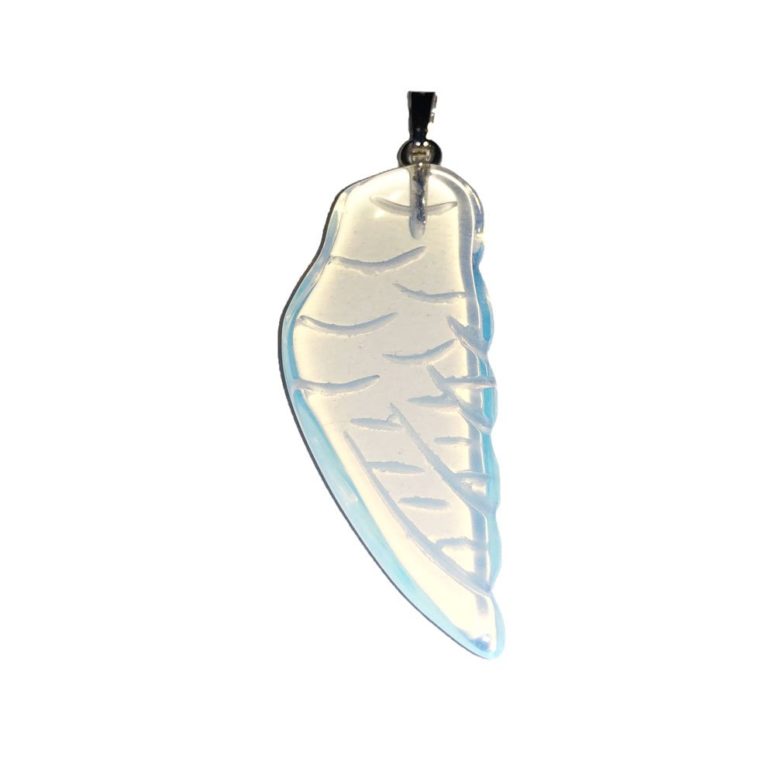 pendentif opale synthétique aile d'ange