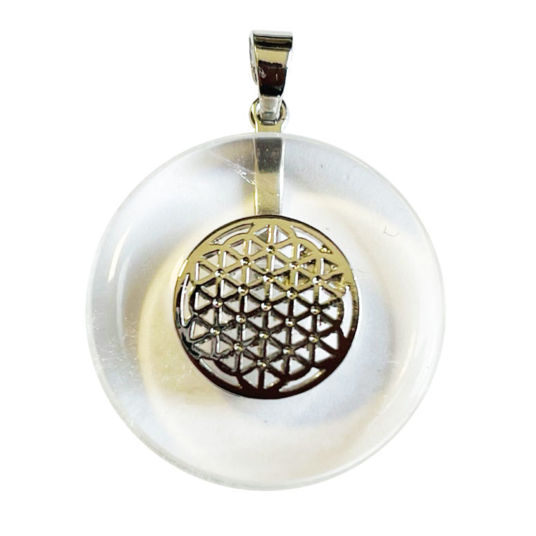 Pendentif Cristal de Roche - PI chinois ou Donut