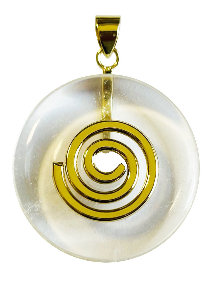 Pendentif Cristal de Roche - PI chinois ou Donut