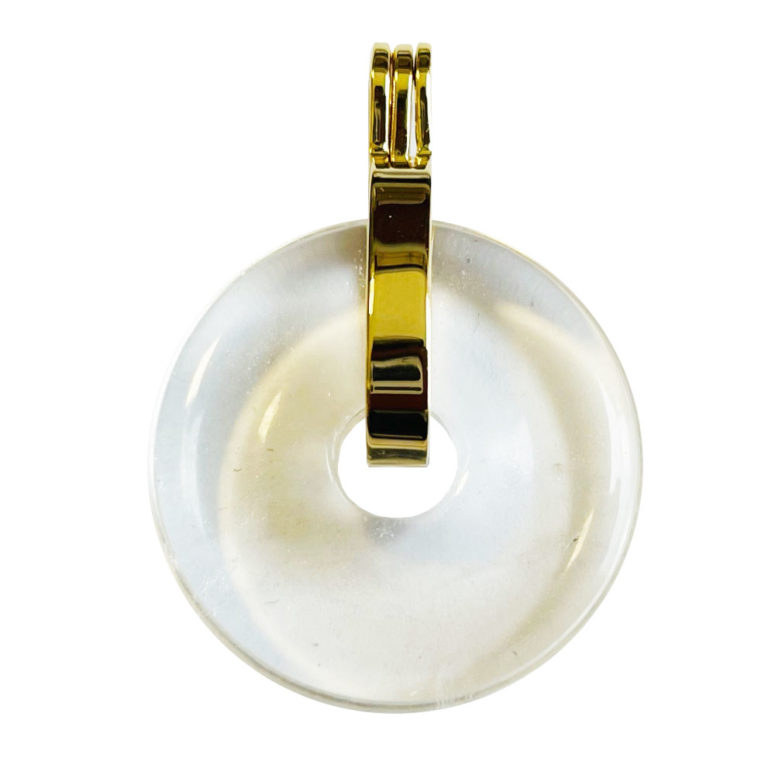 Pendentif Cristal de Roche - PI chinois ou Donut