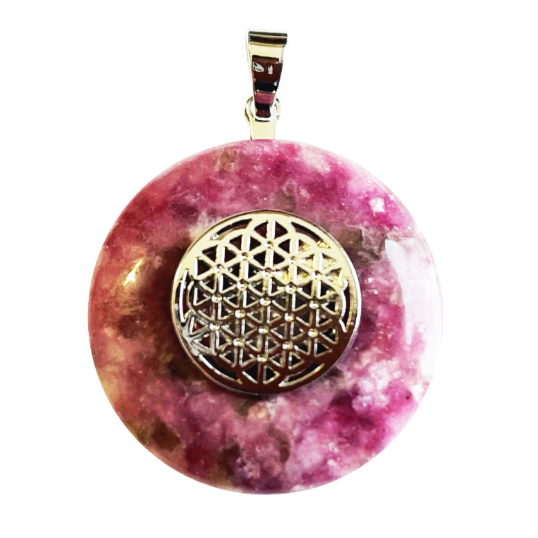 Pendentif Lépidolite - PI chinois ou Donut