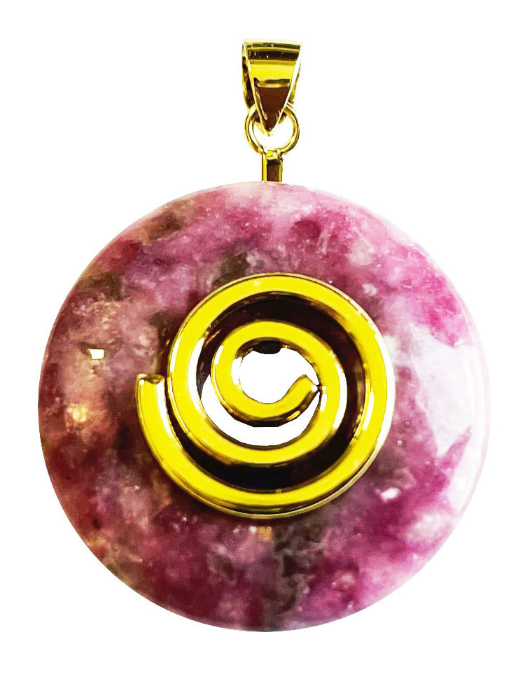 Pendentif Lépidolite - PI chinois ou Donut