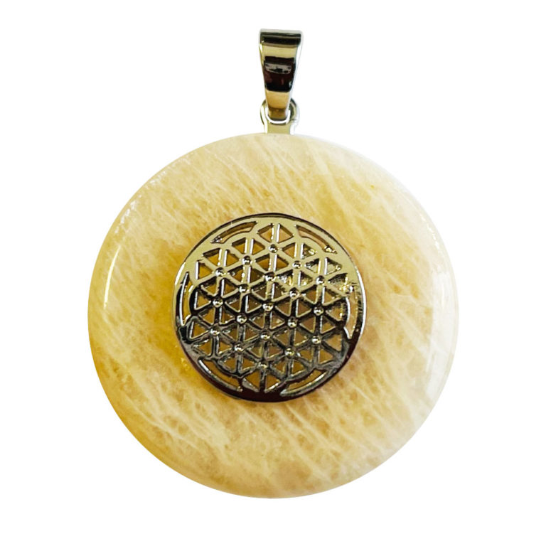 Pendentif Pierre de Lune - PI chinois ou Donut