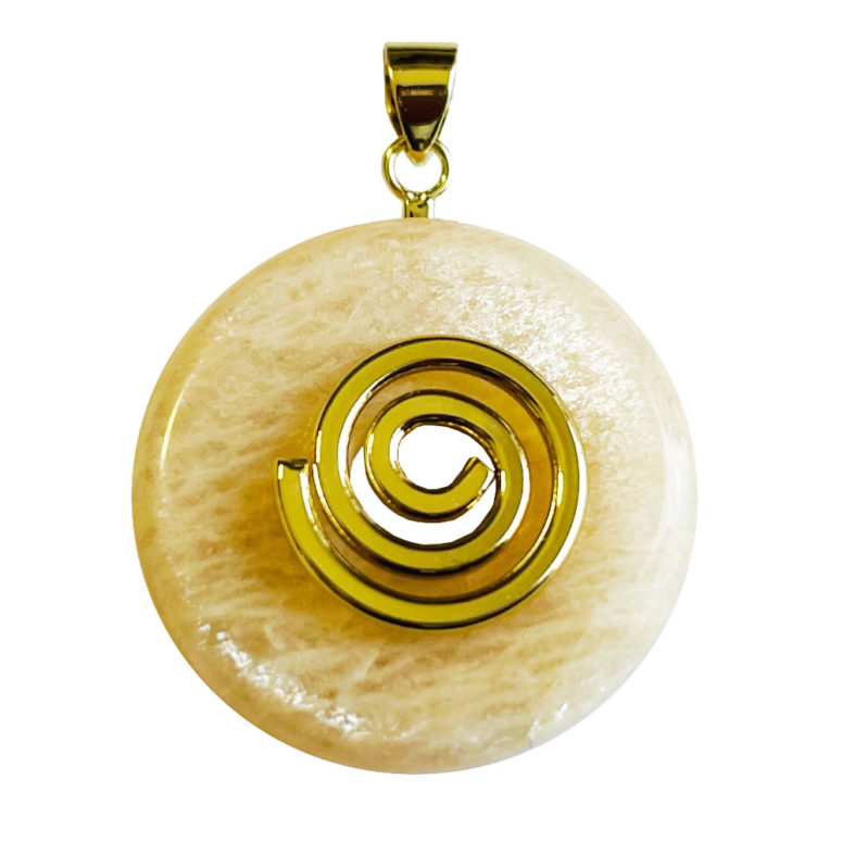 Pendentif Pierre de Lune - PI chinois ou Donut