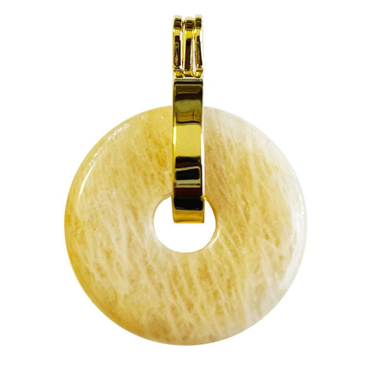 Pendentif Pierre de Lune - PI chinois ou Donut