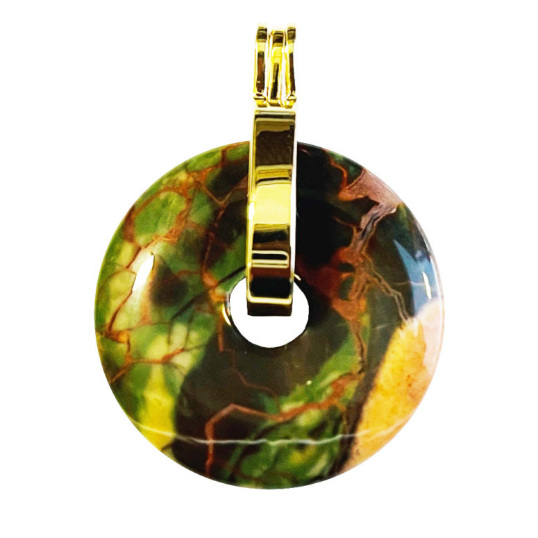 Pendentif Rhyolite de Fleur - PI chinois ou Donut