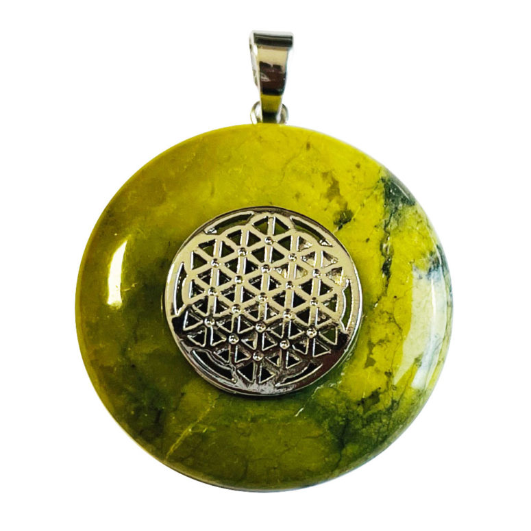 Pendentif Serpentine - PI chinois ou Donut