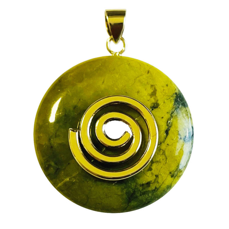 Pendentif Serpentine - PI chinois ou Donut