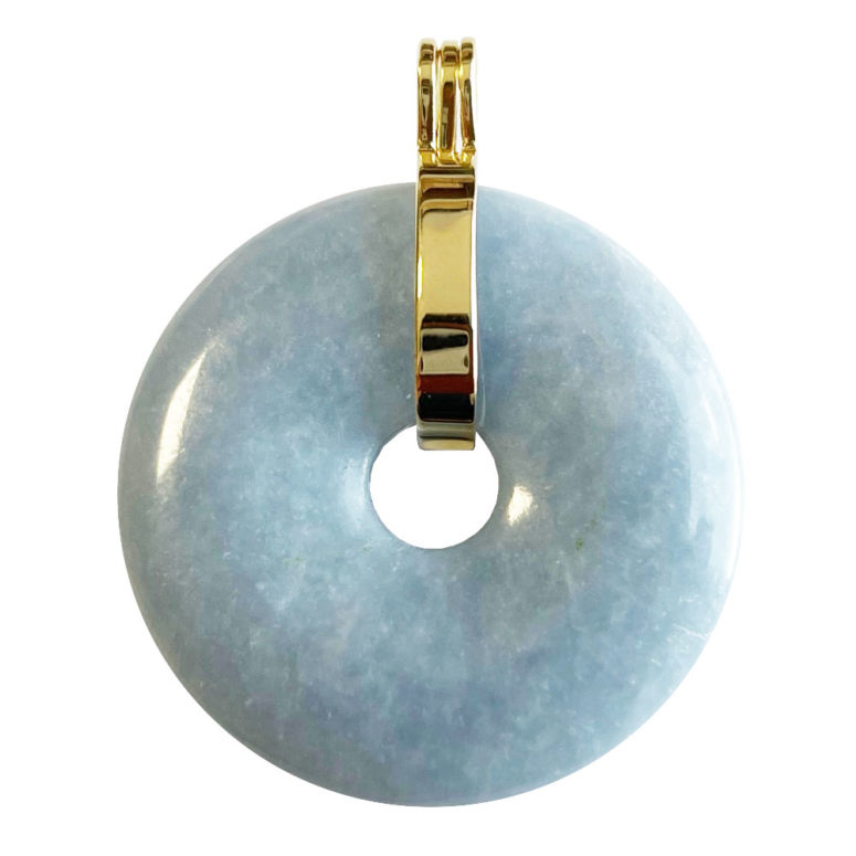 Pendentif Angélite - PI chinois ou Donut