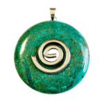 Pendentif Chrysocolle - PI chinois ou Donut