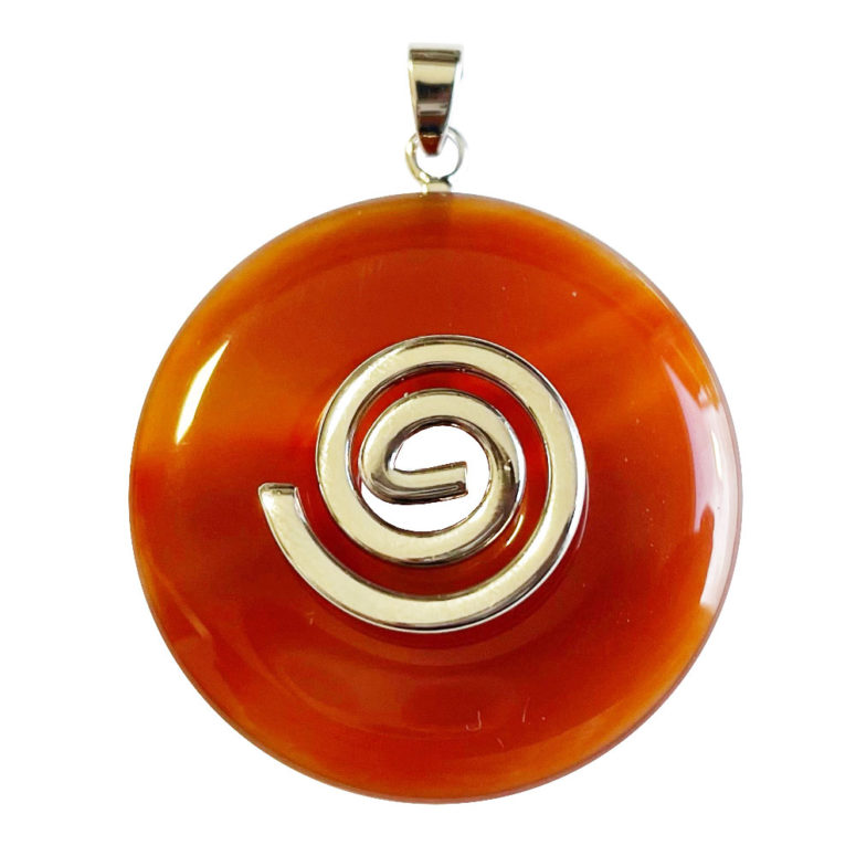 Pendentif Cornaline - PI chinois ou Donut