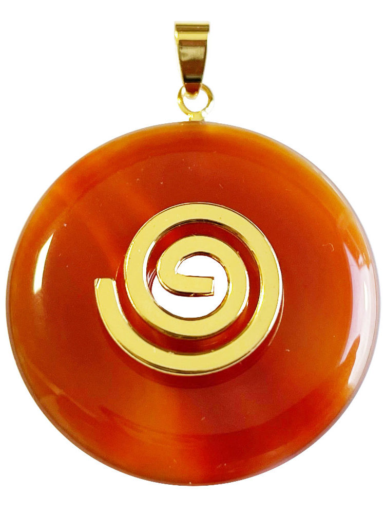 Pendentif Cornaline - PI chinois ou Donut