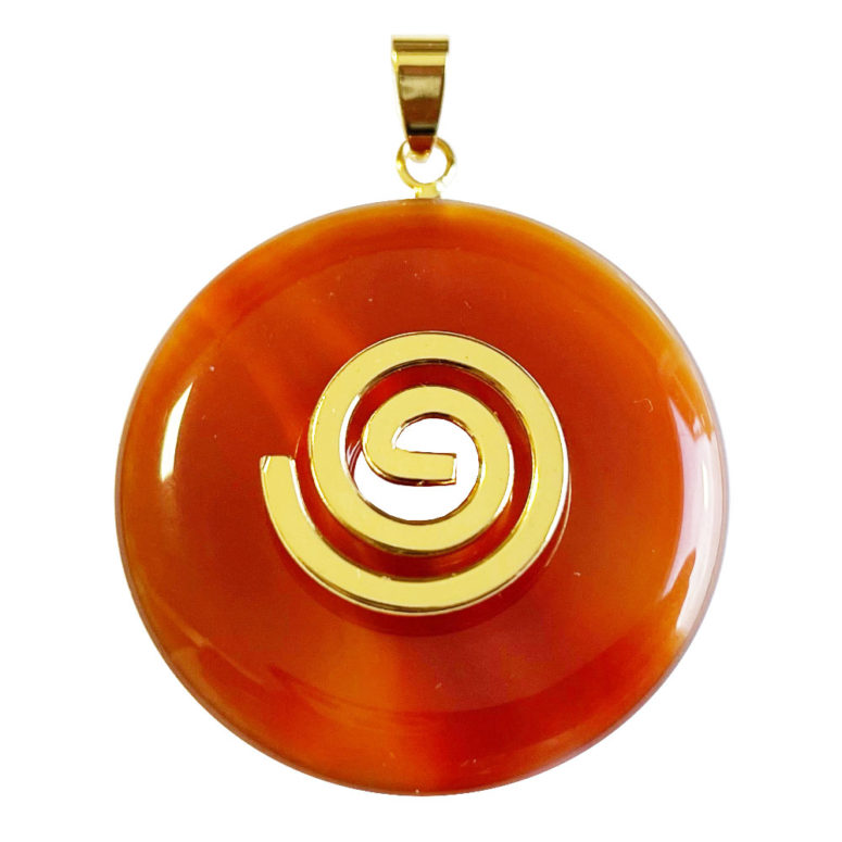 Pendentif Cornaline - PI chinois ou Donut