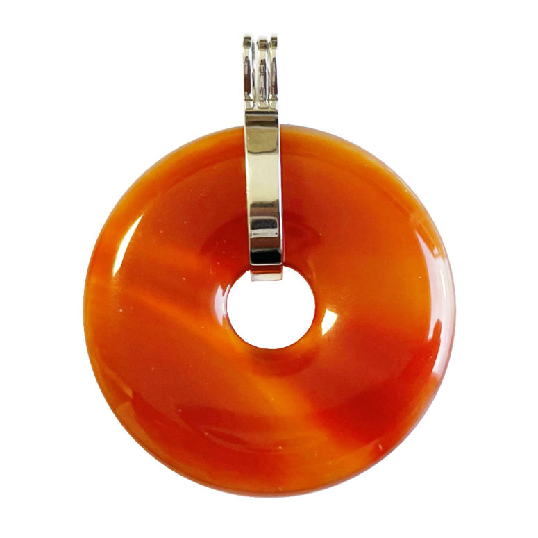 Pendentif Cornaline - PI chinois ou Donut