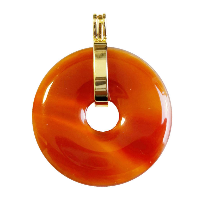 Pendentif Cornaline - PI chinois ou Donut