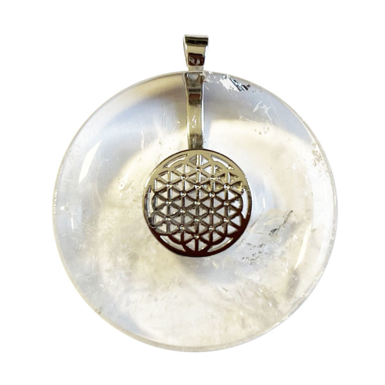 Pendentif Cristal de Roche - PI chinois ou Donut