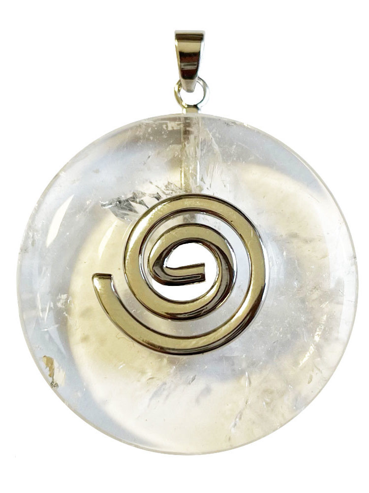 Pendentif Cristal de Roche - PI chinois ou Donut