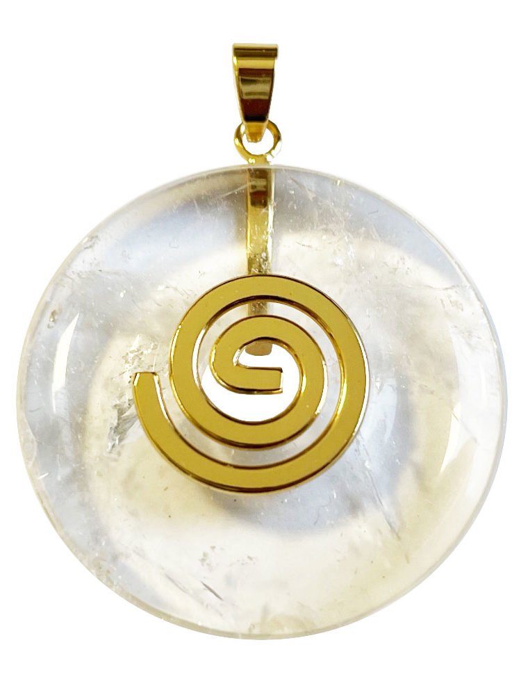 Pendentif Cristal de Roche - PI chinois ou Donut