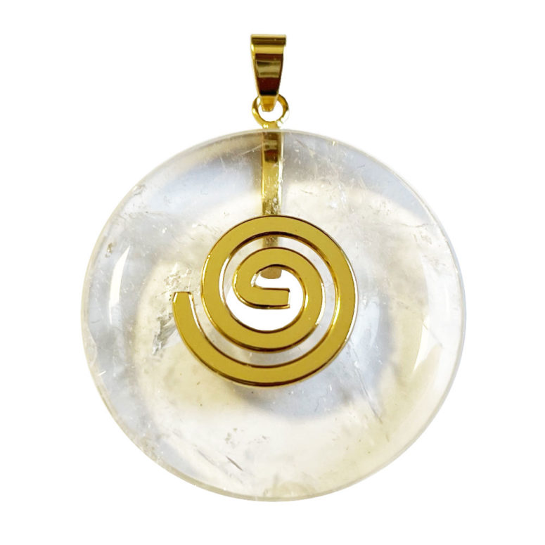 Pendentif Cristal de Roche - PI chinois ou Donut