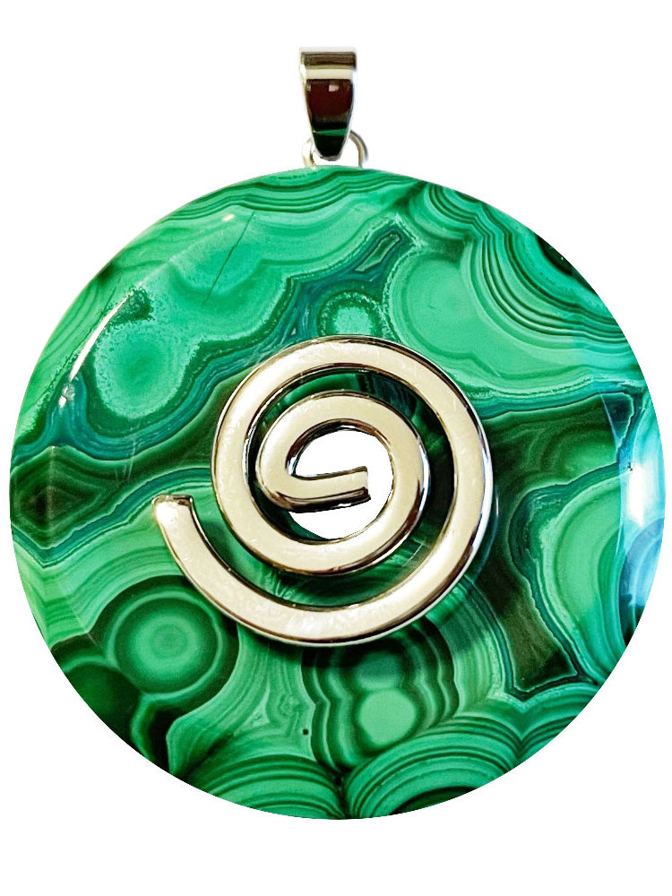 Pendentif Malachite - PI chinois ou Donut