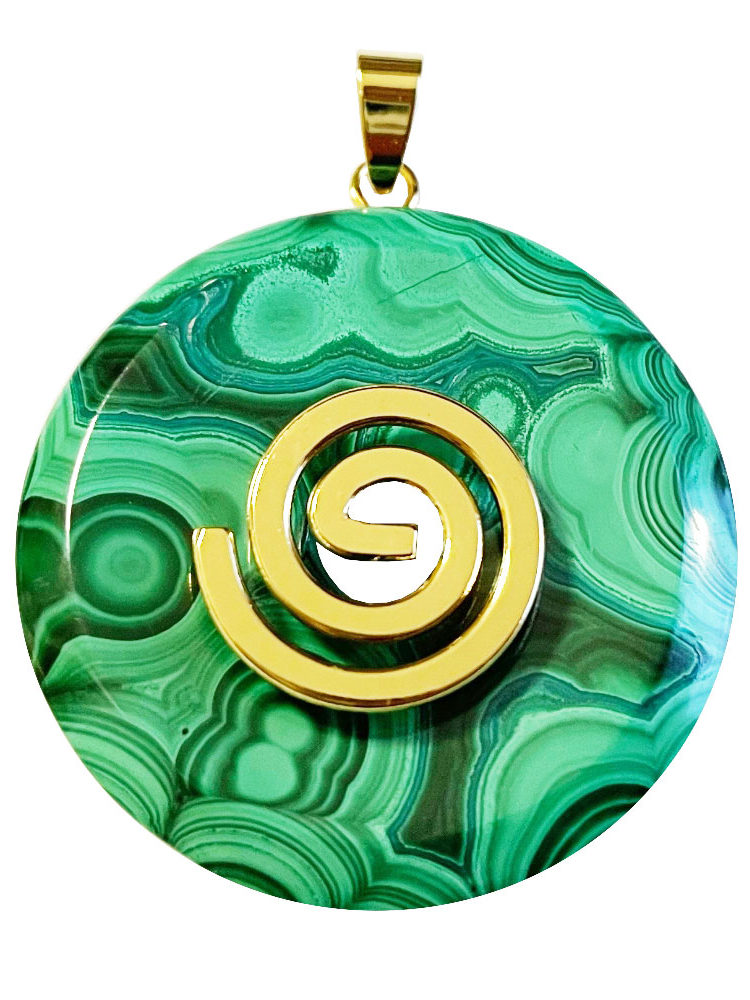 Pendentif Malachite - PI chinois ou Donut