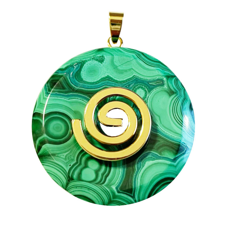 Pendentif Malachite - PI chinois ou Donut